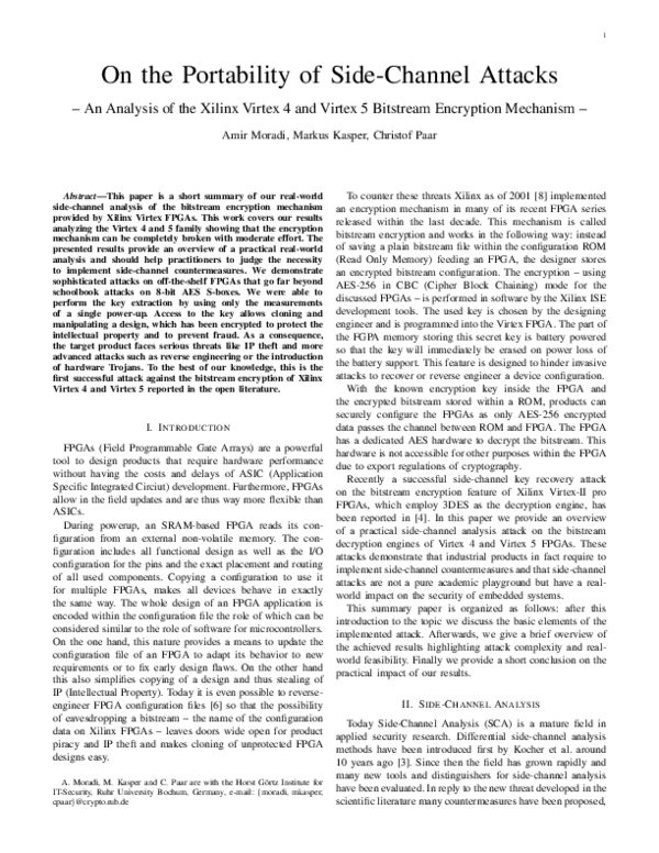 (PDF) On the Portability of Side-Channel Attacks - An Analysis of the ...