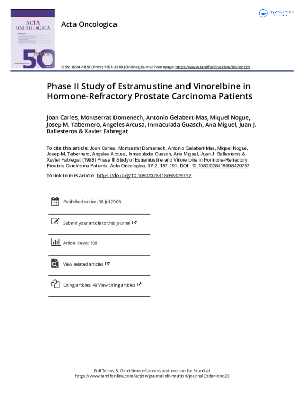 (PDF) Phase II Study of Estramustine and Vinorelbine in Hormone ...