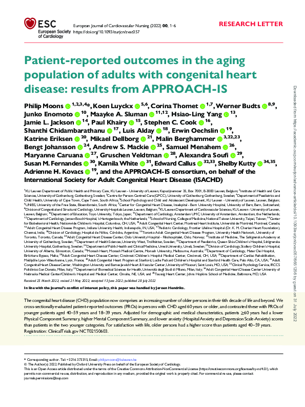 (PDF) Patient-reported outcomes in the aging population of adults with ...