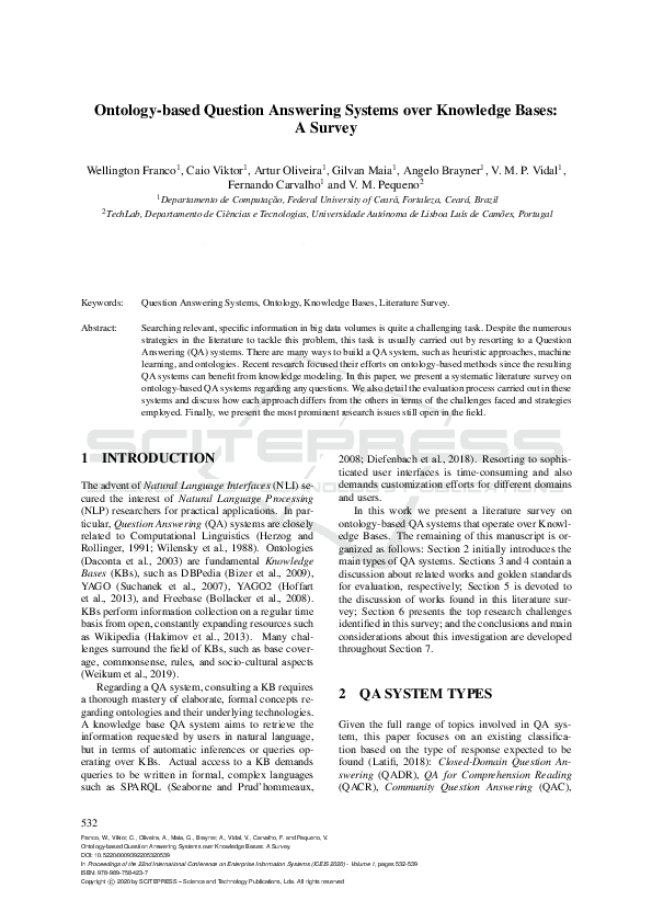 (PDF) Ontology-based Question Answering Systems over Knowledge Bases: A ...