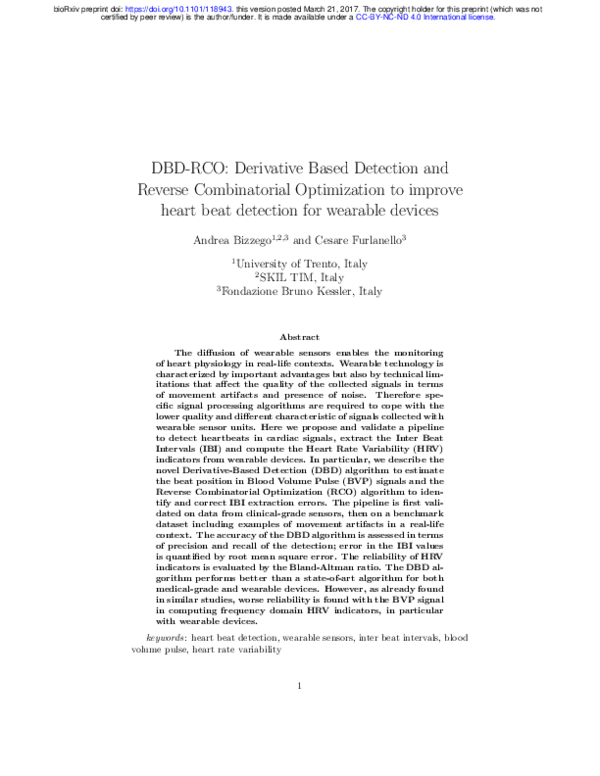 (PDF) DBD-RCO: Derivative Based Detection and Reverse Combinatorial ...