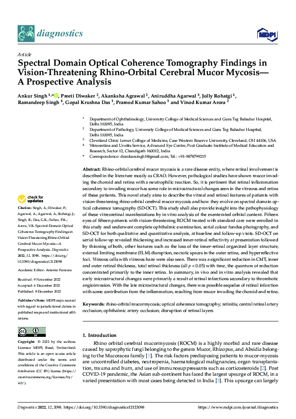 (PDF) Spectral Domain Optical Coherence Tomography Findings in Vision ...