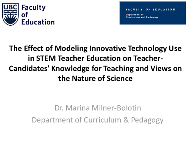 (PDF) The Effect of Modelling Innovative Technology Use in STEM Teacher ...