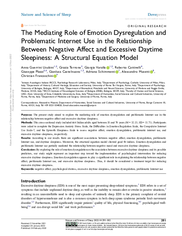 (PDF) The Mediating Role of Emotion Dysregulation and Problematic ...