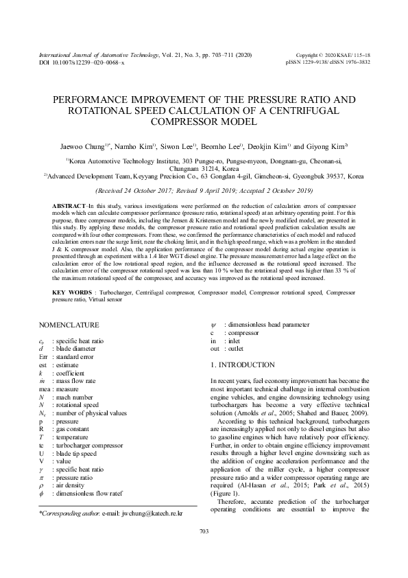 (PDF) Performance Improvement of the Pressure Ratio and Rotational ...