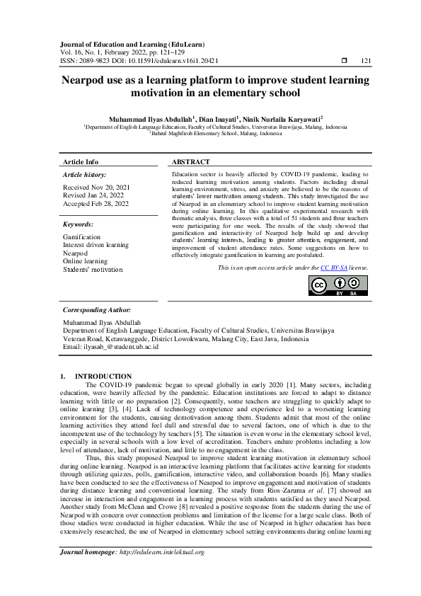 (PDF) Nearpod use as a learning platform to improve student learning ...