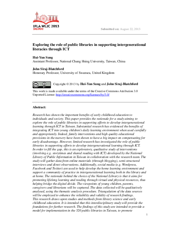 (PDF) Exploring the role of public libraries in supporting ...
