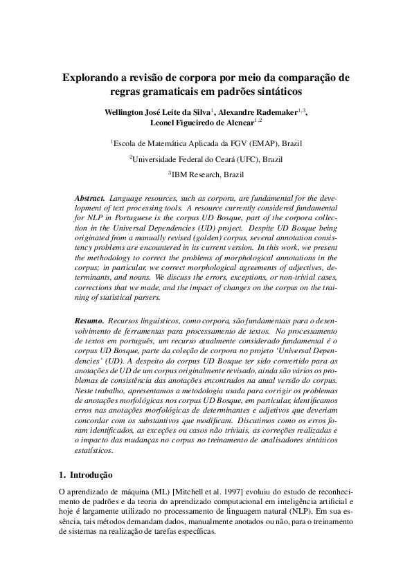 (PDF) Explorando a revisão de corpora por meio da comparação de regras ...