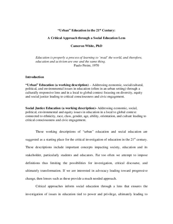 (PDF) Global Education in the 21st Century