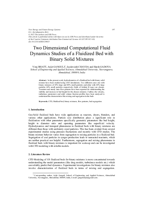 (PDF) Two Dimensional Computational Fluid Dynamics Studies of a ...