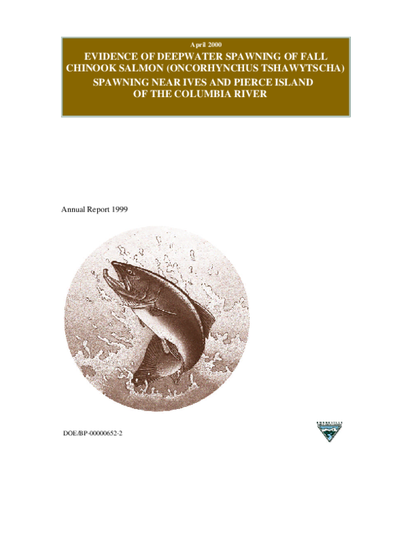 (PDF) Evidence of Deepwater Spawning of Fall Chinook Salmon ...
