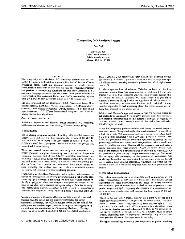 (PDF) Compositing 3-D rendered images