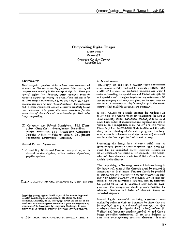 (PDF) Compositing digital images