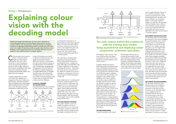 (PDF) Explaining colour vision with the decoding model