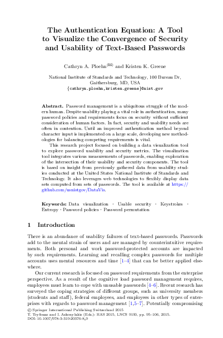 (PDF) The Authentication Equation: A Tool to Visualize the Convergence ...