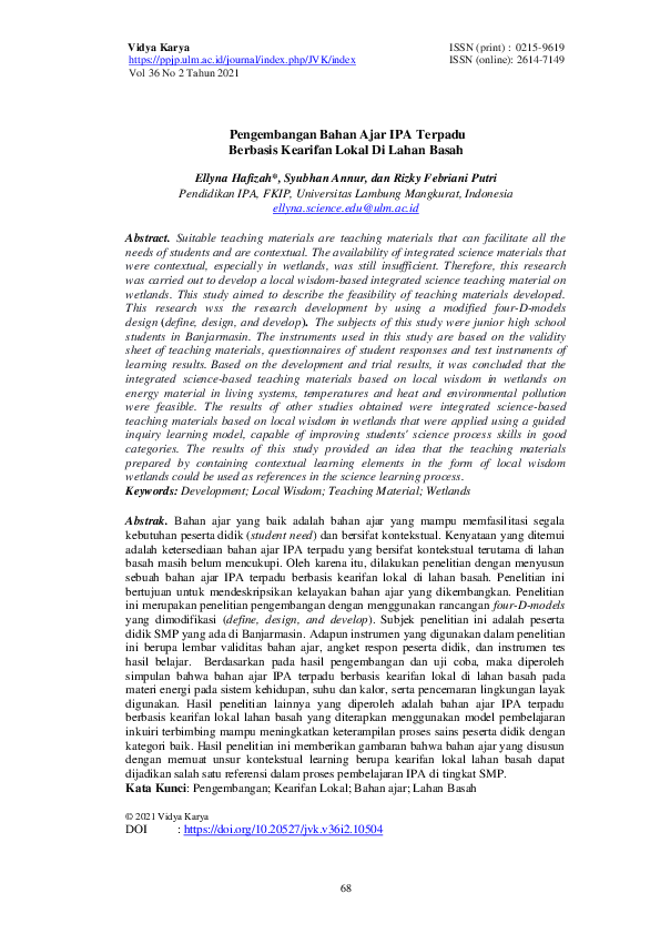 Membumikan Kearifan Lokal dalam Bahan Ajar Terpadu: Inovasi Pendidikan untuk Desa Tayem