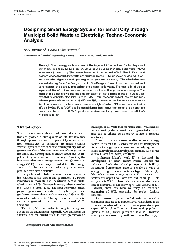 (PDF) Designing Smart Energy System for Smart City through Municipal ...