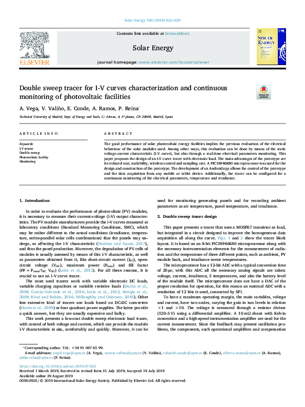 (PDF) Double sweep tracer for I-V curves characterization and ...