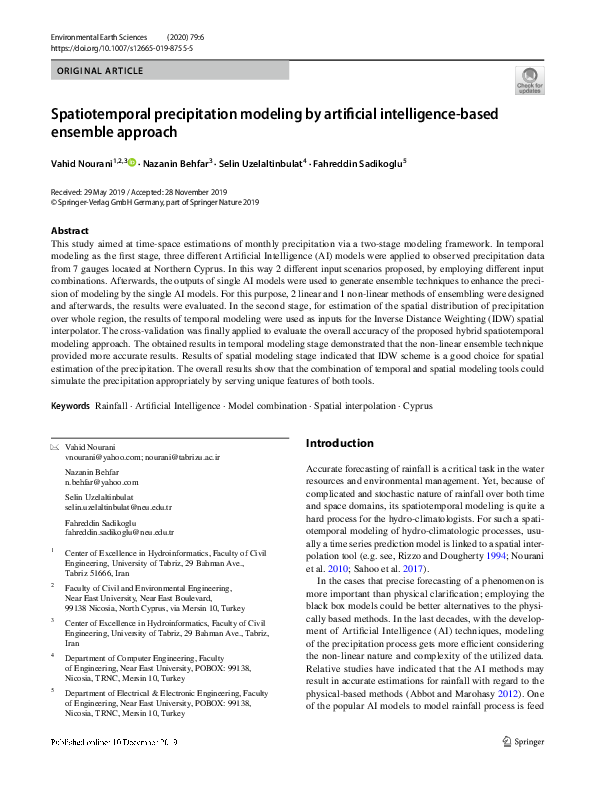 (PDF) Spatiotemporal precipitation modeling by artificial intelligence ...