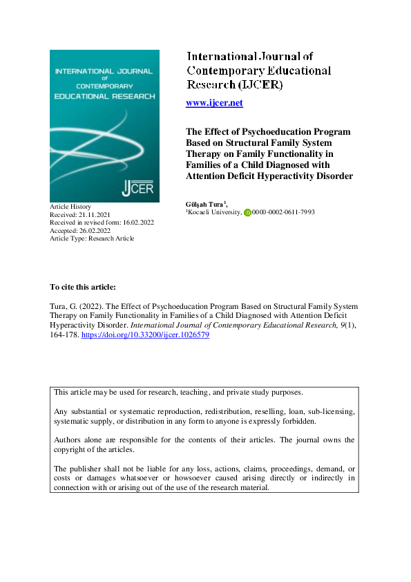 Pdf The Effect Of Psychoeducation Program Based On Structural Family Photo Inspiration