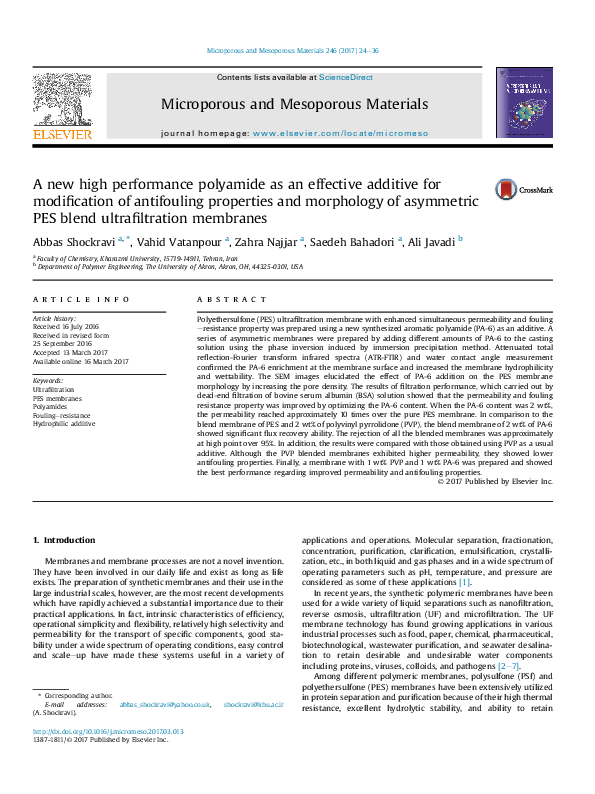 (PDF) A new high performance polyamide as an effective additive for ...