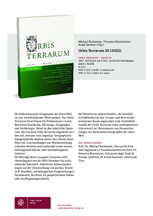 (PDF) Orbis Terrarum. Journal of Historical Geography of the Ancient