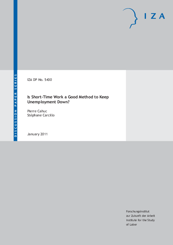 (PDF) Is short-time work a good method to keep unemployment down?