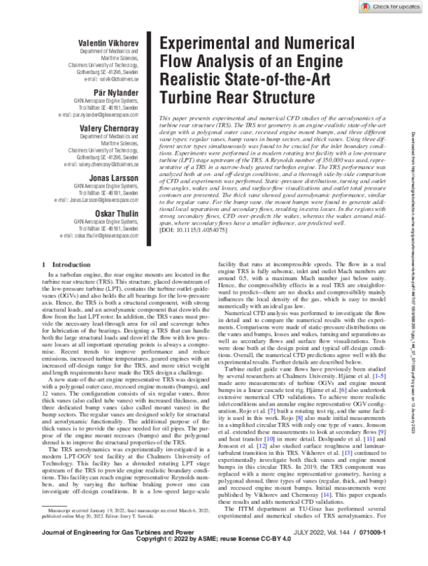 (PDF) Experimental and Numerical Flow Analysis of an Engine Realistic ...