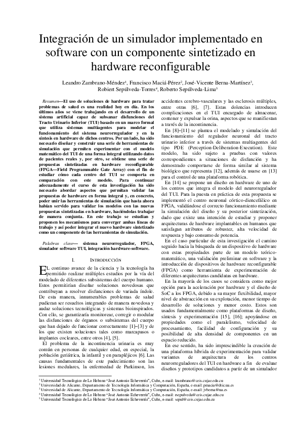 (PDF) Integración De Un Simulador Implementado En Software Con Un ...