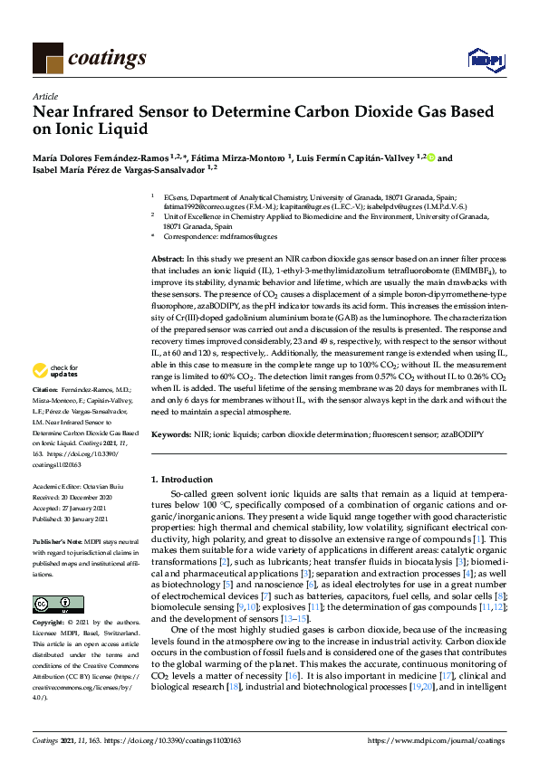(PDF) Near Infrared Sensor to Determine Carbon Dioxide Gas Based on ...