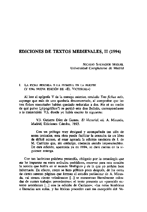 (PDF) Ediciones De Textos Medievales, II (1994) | Nicasio Salvador ...