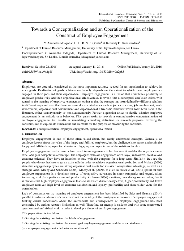 (PDF) Towards a Conceptualization and an Operationalization of the ...