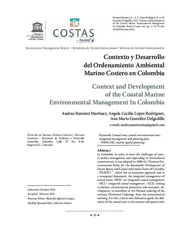 (PDF) Context and Development of the Coastal Marine Environmental ...