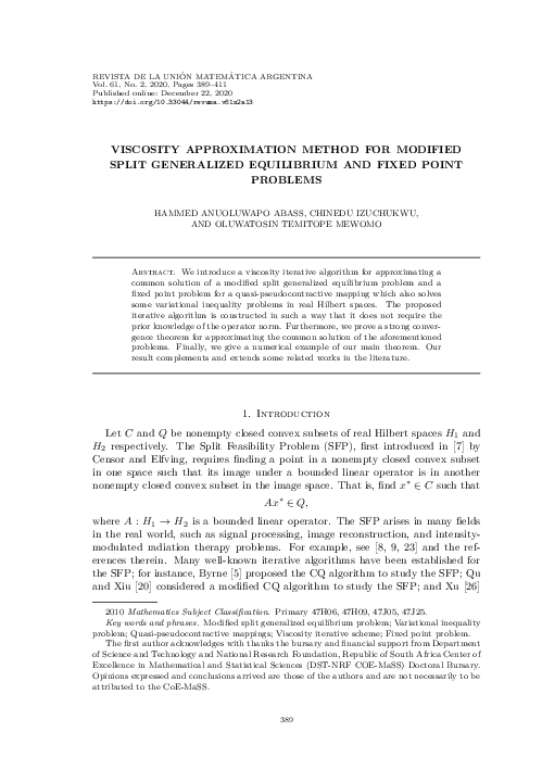 (PDF) Viscosity approximation method for modified split generalized ...