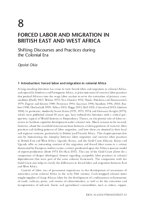 (PDF) Forced Labor and Migration in British East and West Africa
