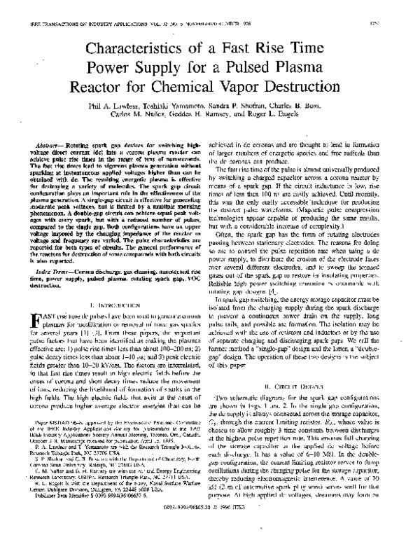 (PDF) Characteristics of a fast rise time power supply for a pulsed ...