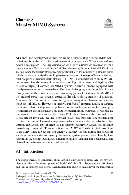 (PDF) Massive MIMO Systems