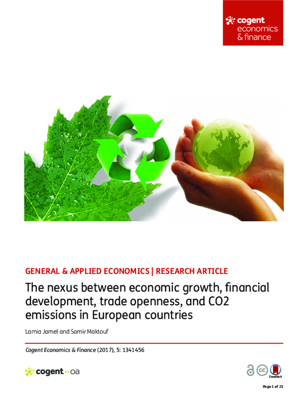 (PDF) Economic growth, financial development, trade openness, and CO2 ...