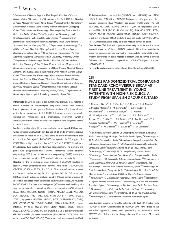 (PDF) Phase 2 Randomized Trial Comparing Standard Rchop Versus Brcap as ...
