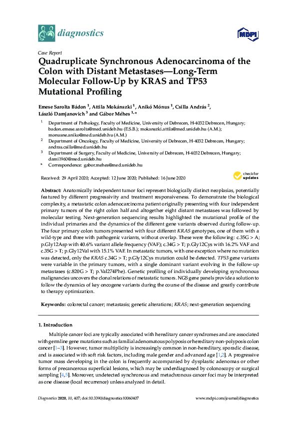 (PDF) Quadruplicate Synchronous Adenocarcinoma of the Colon with ...