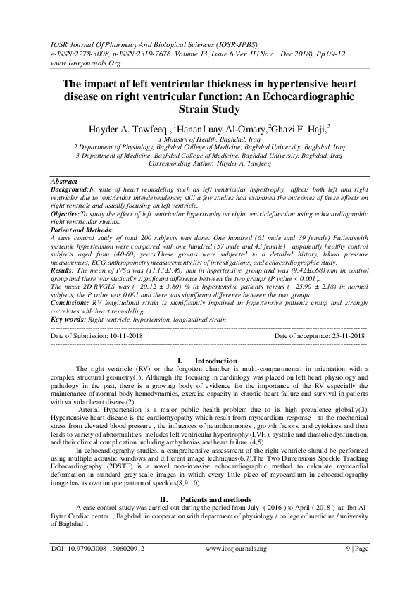 (PDF) The impact of left ventricular thickness in hypertensive heart ...