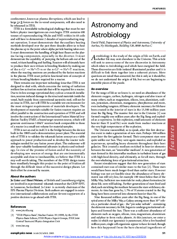 Pdf Astronomy And Astrobiology