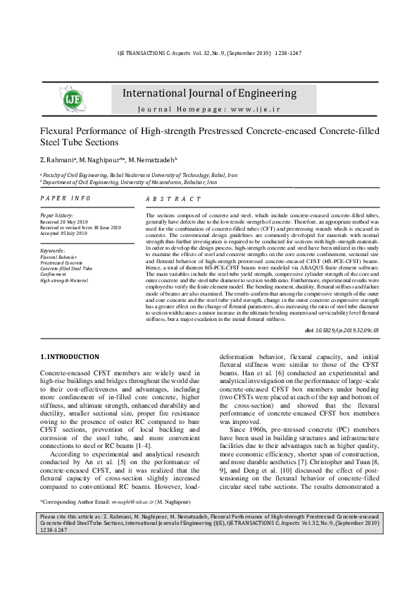(PDF) Flexural Performance of High-strength Prestressed Concrete ...