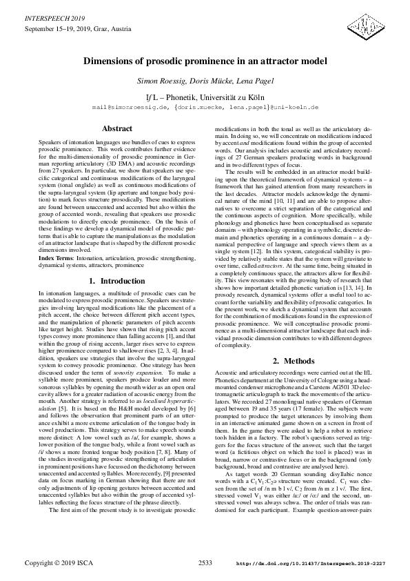(PDF) Dimensions of Prosodic Prominence in an Attractor Model