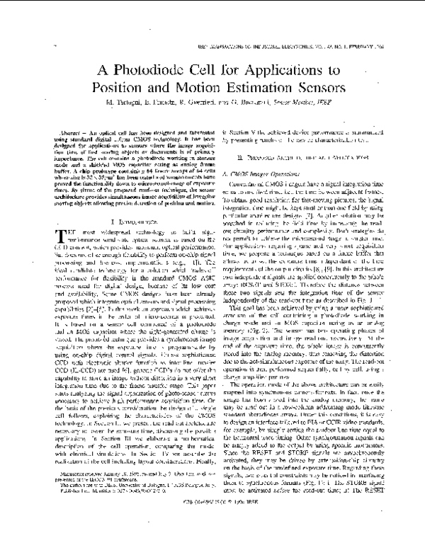 (PDF) A photodiode cell for applications to position and motion ...
