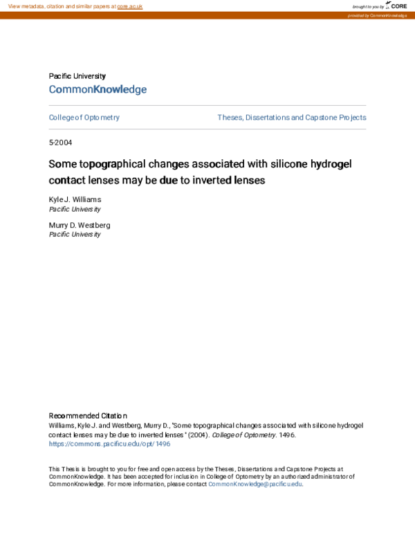 (PDF) Some topographical changes associated with silicone hydrogel ...