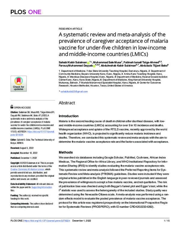 (PDF) A systematic review and meta-analysis of the prevalence of ...