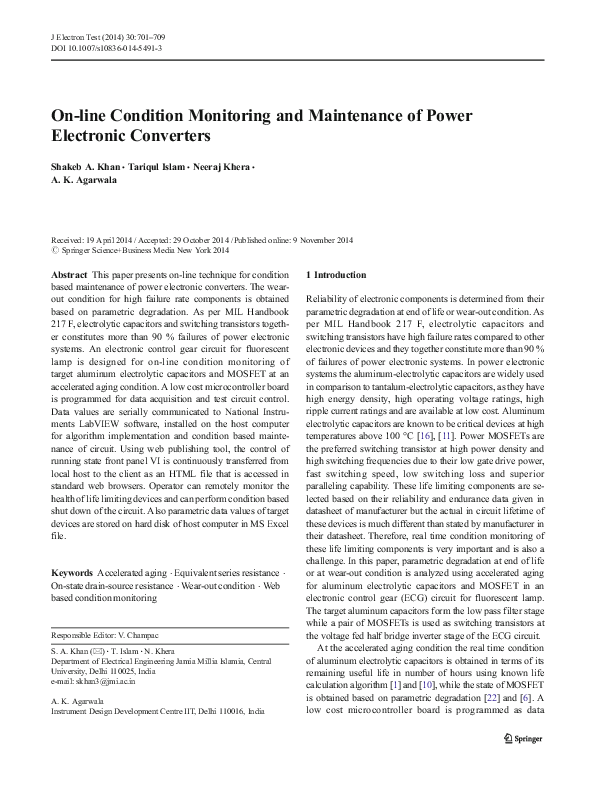 pdf-on-line-condition-monitoring-and-maintenance-of-power-electronic