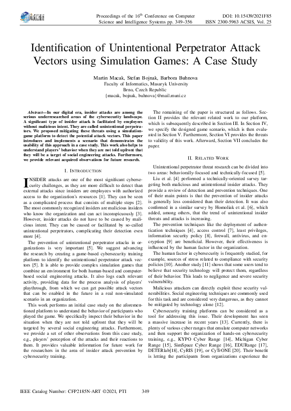 (PDF) Identification of Unintentional Perpetrator Attack Vectors using ...