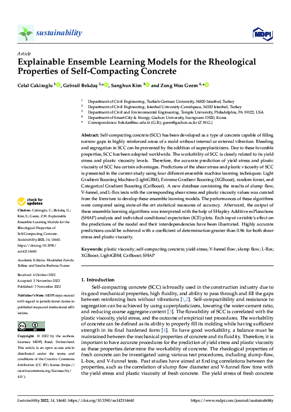 (PDF) Explainable Ensemble Learning Models for the Rheological ...